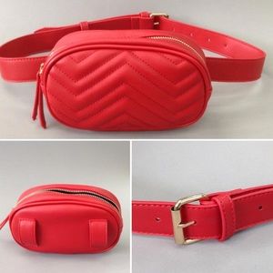 Red fanny pack
